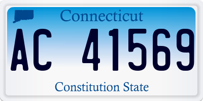 CT license plate AC41569