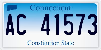 CT license plate AC41573
