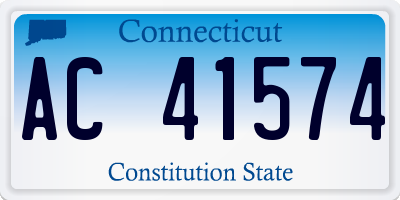 CT license plate AC41574