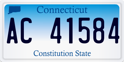 CT license plate AC41584