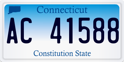 CT license plate AC41588