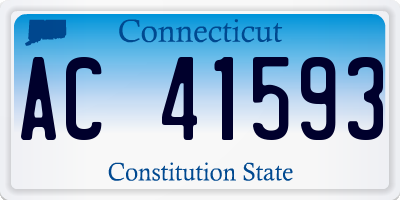 CT license plate AC41593