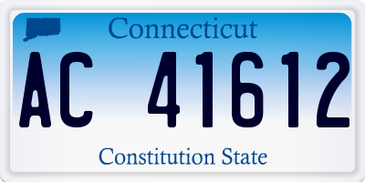 CT license plate AC41612