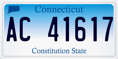 CT license plate AC41617