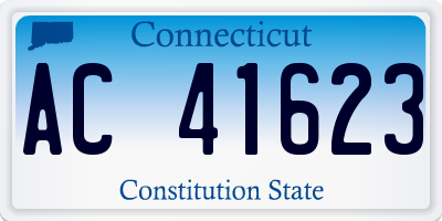 CT license plate AC41623
