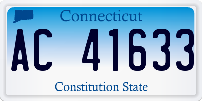 CT license plate AC41633