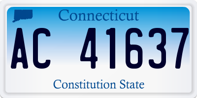 CT license plate AC41637
