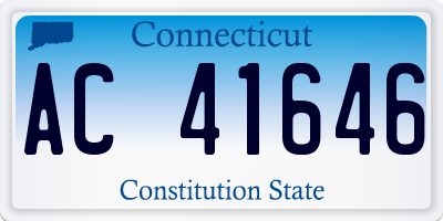 CT license plate AC41646