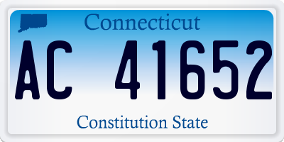 CT license plate AC41652