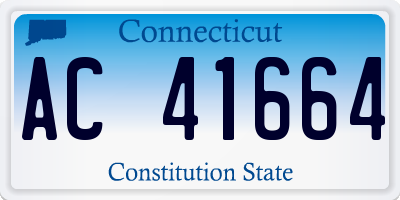 CT license plate AC41664