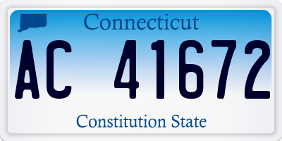 CT license plate AC41672