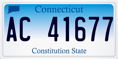 CT license plate AC41677