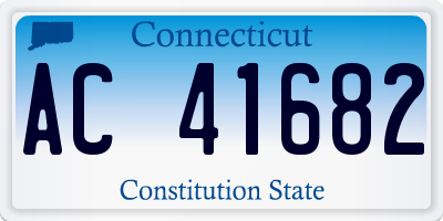 CT license plate AC41682
