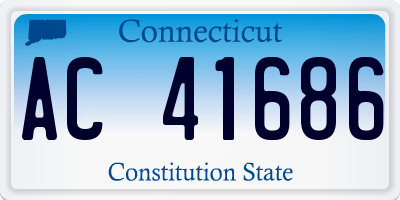 CT license plate AC41686