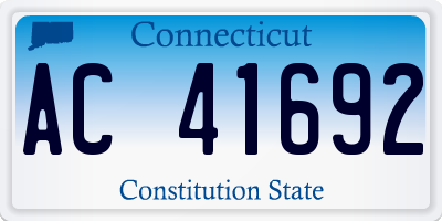 CT license plate AC41692