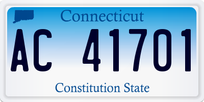 CT license plate AC41701