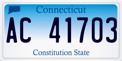 CT license plate AC41703