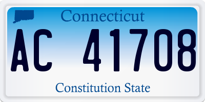 CT license plate AC41708