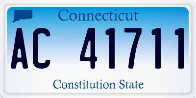 CT license plate AC41711