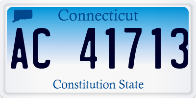 CT license plate AC41713
