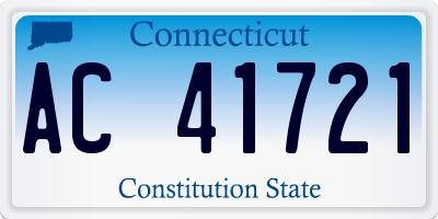 CT license plate AC41721