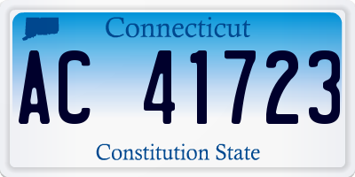 CT license plate AC41723