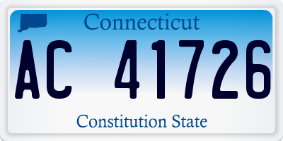 CT license plate AC41726