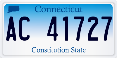 CT license plate AC41727