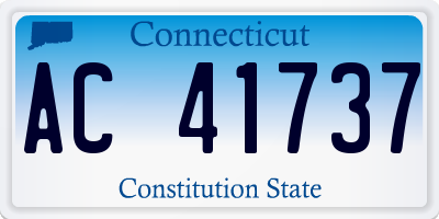 CT license plate AC41737