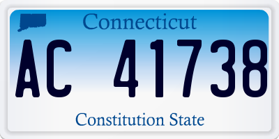 CT license plate AC41738