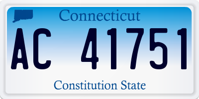 CT license plate AC41751
