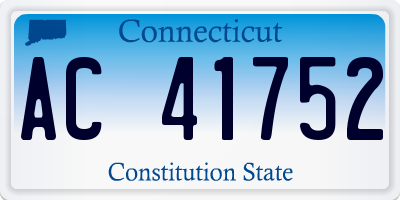 CT license plate AC41752