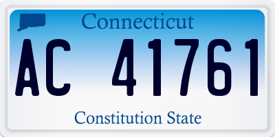 CT license plate AC41761