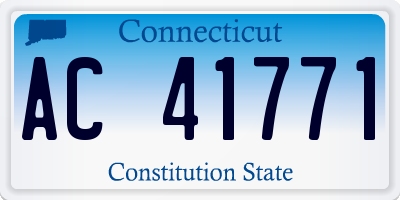 CT license plate AC41771