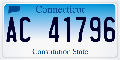CT license plate AC41796