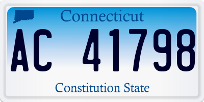 CT license plate AC41798