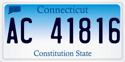 CT license plate AC41816