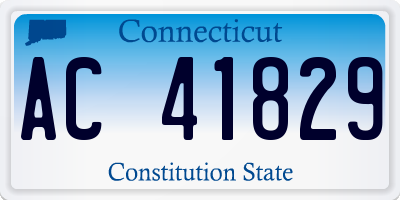 CT license plate AC41829