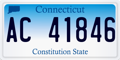 CT license plate AC41846
