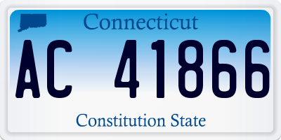 CT license plate AC41866