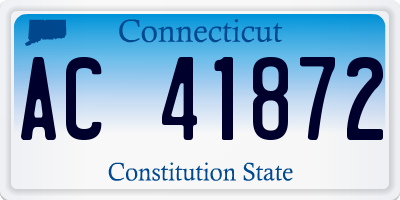 CT license plate AC41872