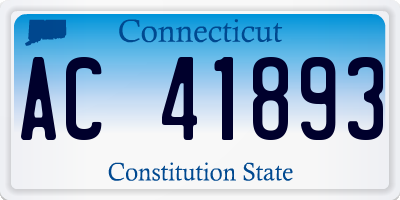 CT license plate AC41893