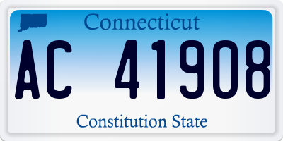 CT license plate AC41908