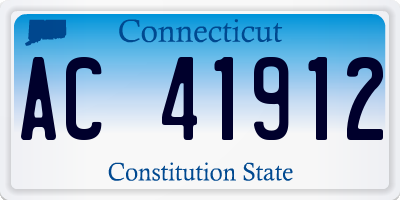 CT license plate AC41912