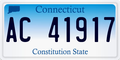 CT license plate AC41917