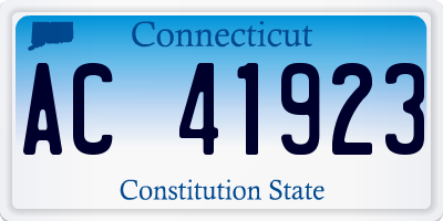 CT license plate AC41923