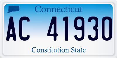 CT license plate AC41930
