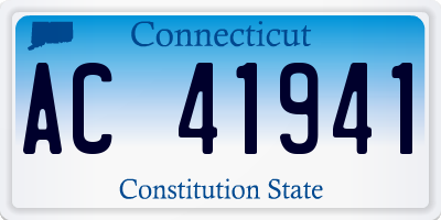 CT license plate AC41941