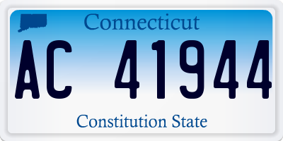 CT license plate AC41944