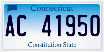 CT license plate AC41950